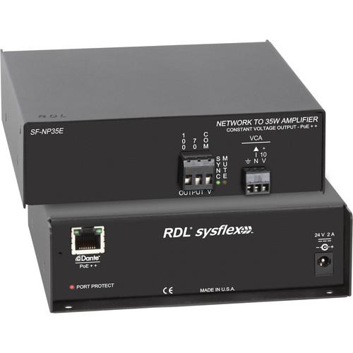 RDL SF-NP35E 35W Dante to 70 100V Mono Audio Amplifier