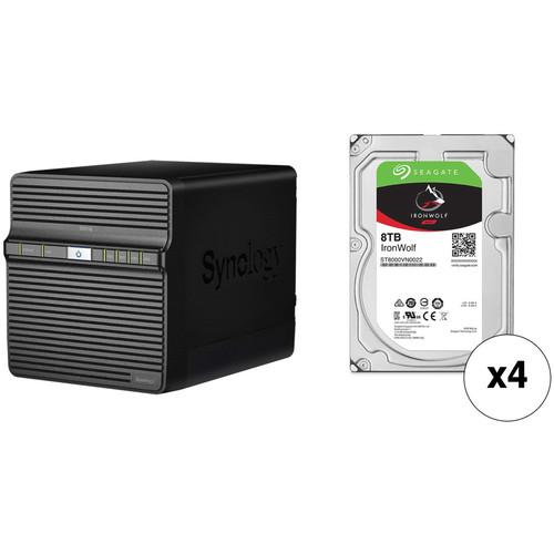 Synology DiskStation 32TB DS418j NAS Enclosure Kit with Seagate NAS Drives