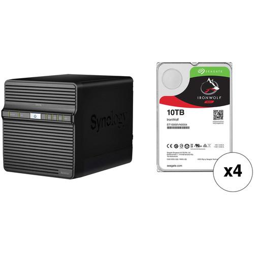 Synology DiskStation 40TB DS418j NAS Enclosure Kit with Seagate NAS Drives