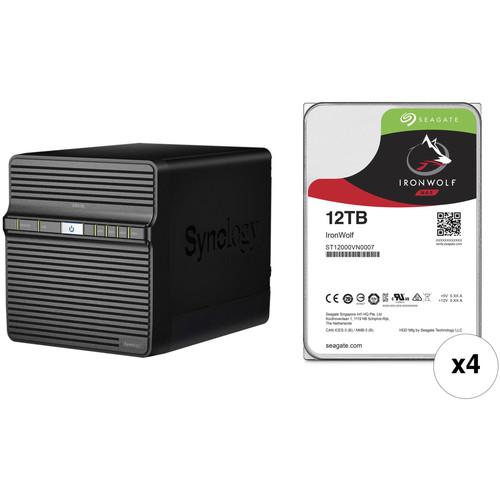 Synology DiskStation 48TB DS418j NAS Enclosure Kit with Seagate NAS Drives