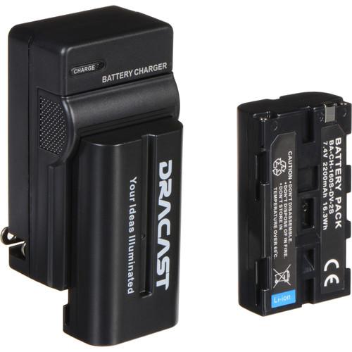 Dracast 1x NP-F 2200mAh Battery and 1 Charger Kit