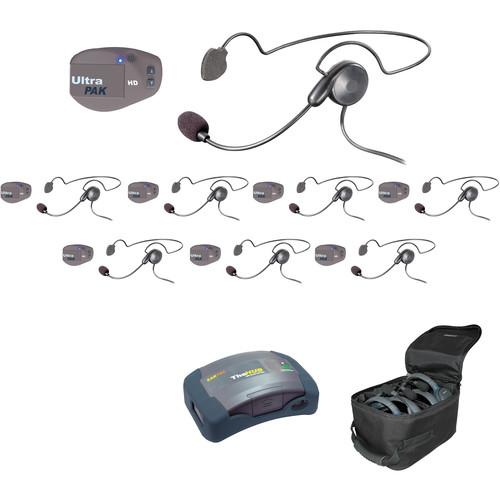 Eartec 1-Hub, 8 Ultrapak, 8 Cyber Headsets and Batteries, Charger, Soft Sided Case
