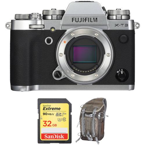 FUJIFILM X-T3 Mirrorless Digital Camera Body with Accessories Kit