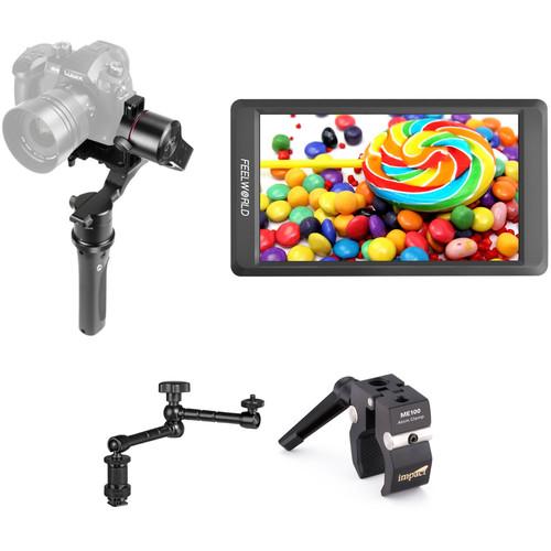 PFY H2-45 3-Axis Handheld Gimbal Kit with 5.5" Monitor and Arm