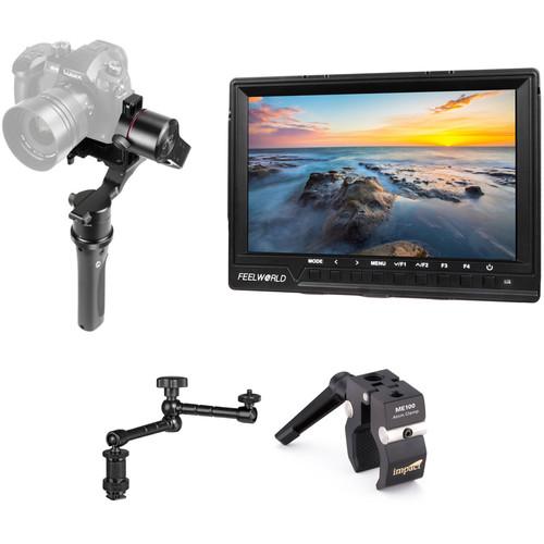 PFY H2-45 3-Axis Handheld Gimbal Kit with 7" Monitor and Arm