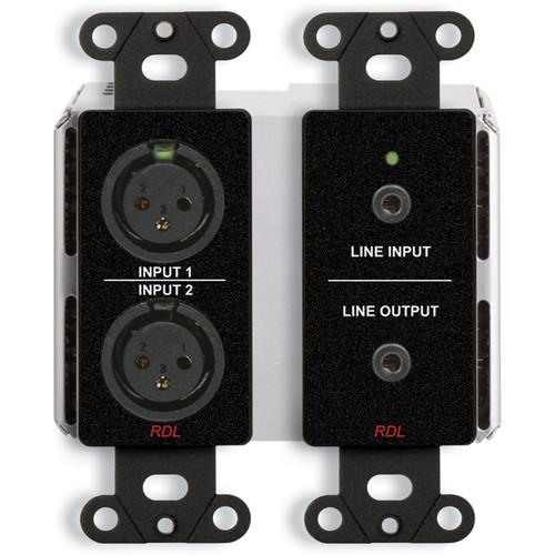RDL DDB-BN31 4 x 4 Wall-Mounted Bi-Directional Mic Line Dante Interface