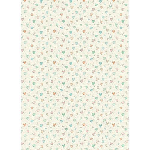 Westcott Sketched Hearts Art Canvas Backdrop with Grommets