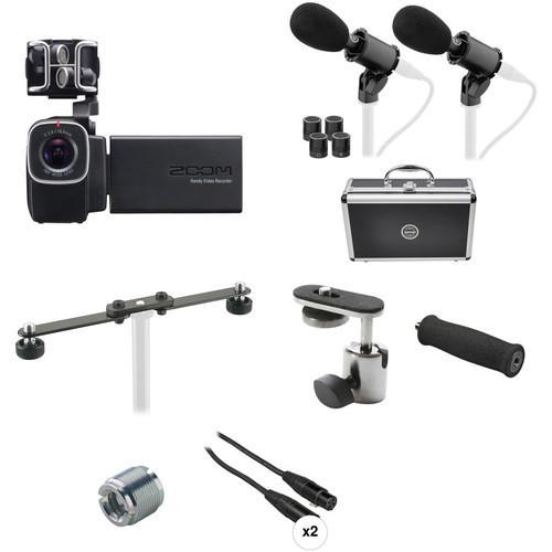 Zoom Q8 Video Recorder Single-Person Rig with Stereo Audio Recording Kit