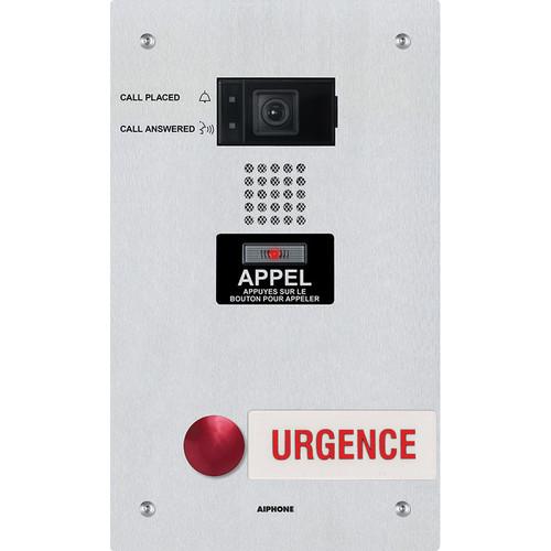 Aiphone IX-DF-2RA-FR IP-Addressable Dual-Call Button Video Emergency Station with French Signage