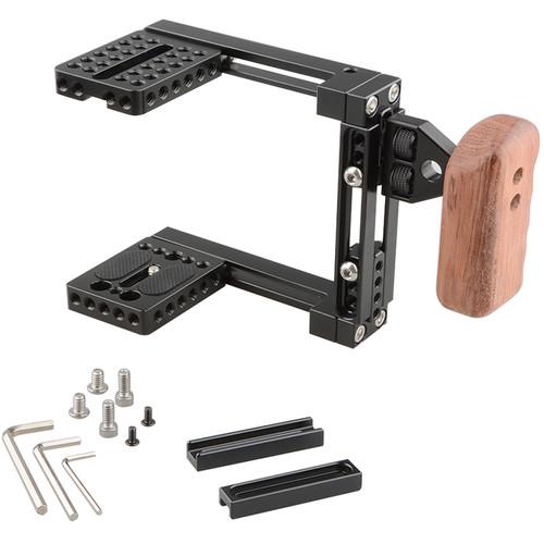 CAMVATE Dual-Use Adjustable Cage with Wooden Right Handgrip