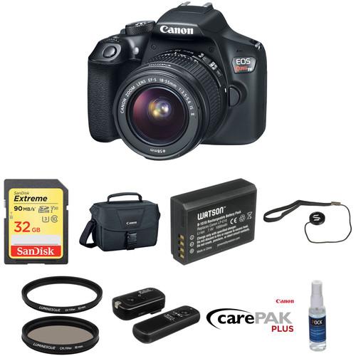 Canon EOS Rebel T6 DSLR Camera with 18-55mm Lens Deluxe Kit