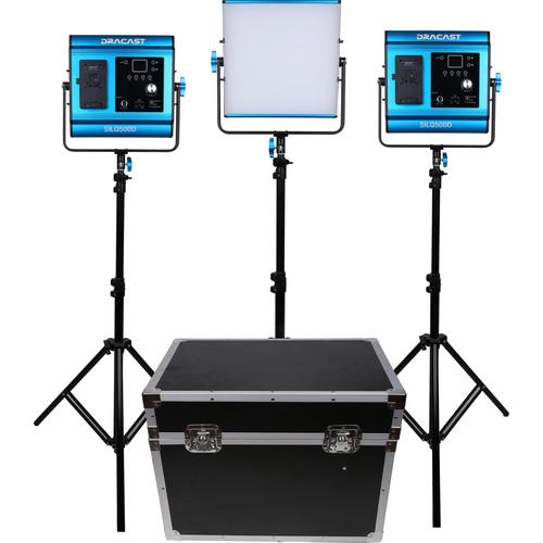 Dracast LED500D Silq Daylight LED 3-Light Kit