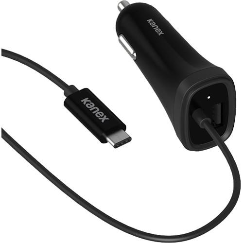 Kanex USB Type-C Car Charger with USB Type-A Port