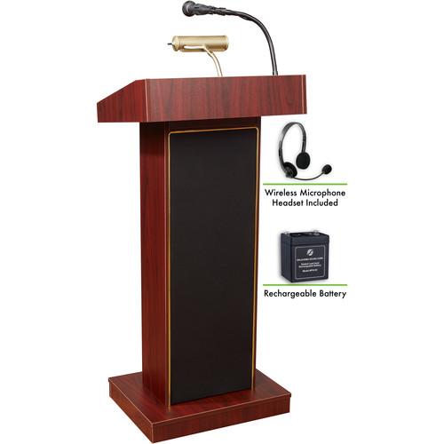 Oklahoma Sound The Orator Lectern with Rechargeable Battery & Wireless Headset Mic