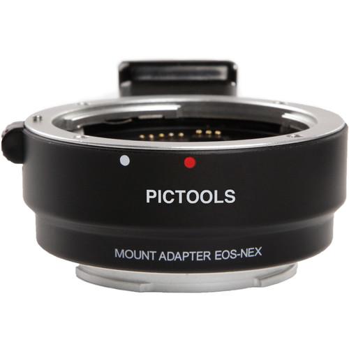 Pictools Canon EF EF-S Lens to Sony E-Mount Camera AF Lens Adapter