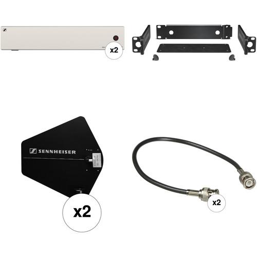 Sennheiser Dual G4 ASA 214-UHF Active Antenna Splitter Bundle 6 Kit
