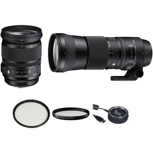 Sigma 24-105mm f 4 and 150-600mm f 5-6.3 Lenses Kit for Canon EF