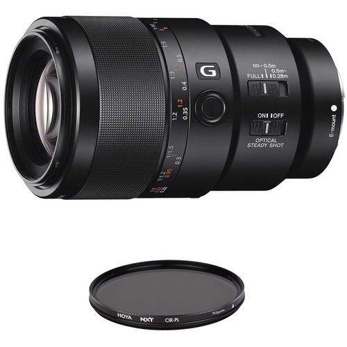 Sony FE 90mm f 2.8 Macro G OSS Lens with Circular Polarizer Filter Kit