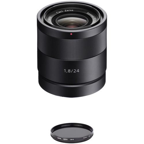 Sony Sonnar T* E 24mm f 1.8 ZA Lens with Circular Polarizer Filter Kit