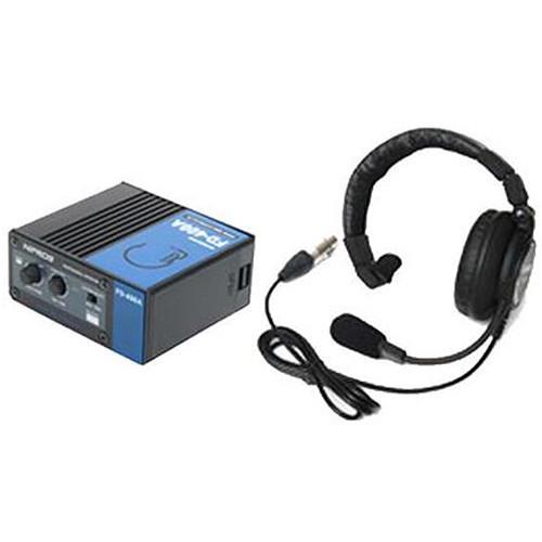 ACETEK BNC Cable Connect Intercom Portable Unit with Single-Ear Closed-Type DL-500 Headset