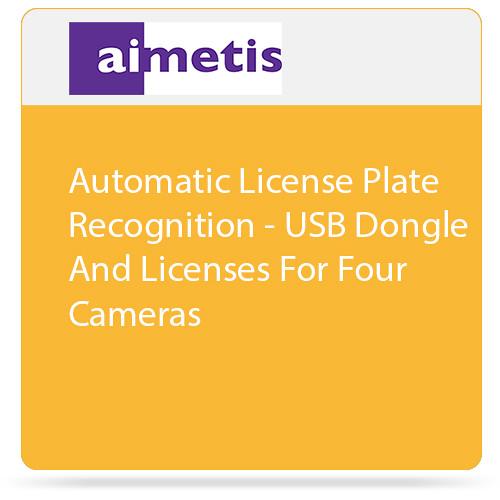 aimetis Symphony 7 Automatic License Plate Recognition with USB Dongle and Licenses for 4 Cameras