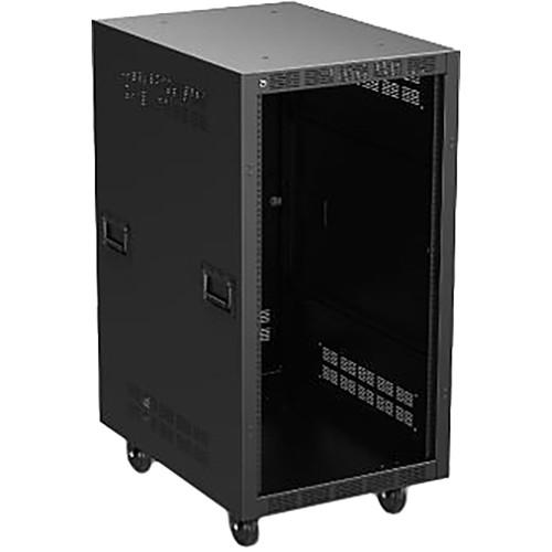 Atlas Sound 30" Deep, 21-Rack Unit Mobile Equipment Rack Includes Casters, And Side Handles