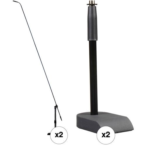 Audix MB8450 Microboom Kit with 2 Mics, 2 50" Goosenecks & 2 Heavy-Duty Stands