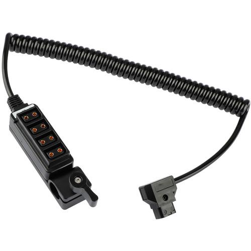 CAMVATE Male D-Tap To 4-Port Female D-Tap Hub With 15mm Rod Clamp