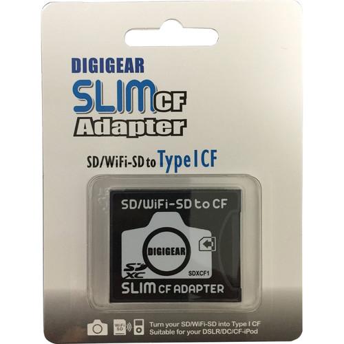 DigiGear Slim SD Wi-Fi SD to CompactFlash Type 1 Memory Card Adapter