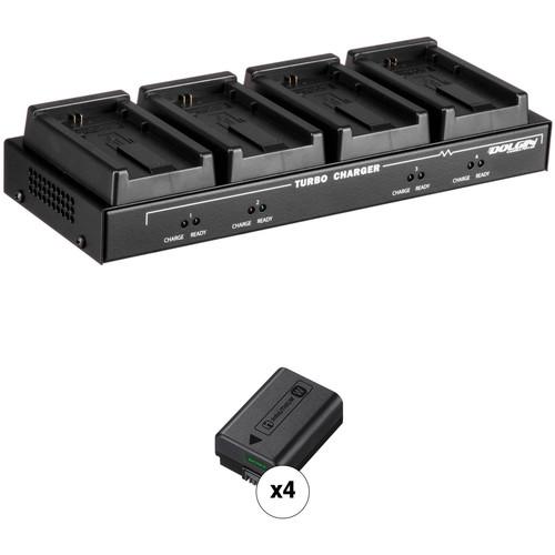 Dolgin Engineering TC40 Charger Kit with 4 Sony NP-FW50 Lithium-Ion Battery Packs, Dolgin, Engineering, TC40, Charger, Kit, with, 4, Sony, NP-FW50, Lithium-Ion, Battery, Packs