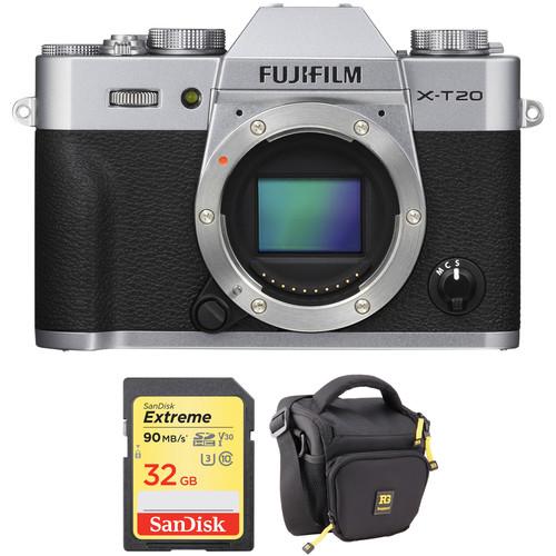 FUJIFILM X-T20 Mirrorless Digital Camera Body with Accessories Kit