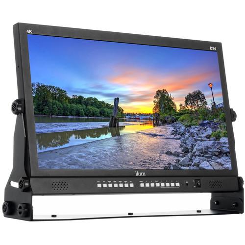 ikan D24 - 23.8" Native Ultra HD 4K Monitor with Quad Split Display and 3G-SDI, HDMI 2.0 Input