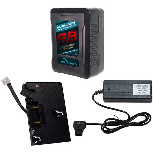IndiPRO Tools Micro-Series Gold Mount 98Wh Battery Blackmagic URSA Kit