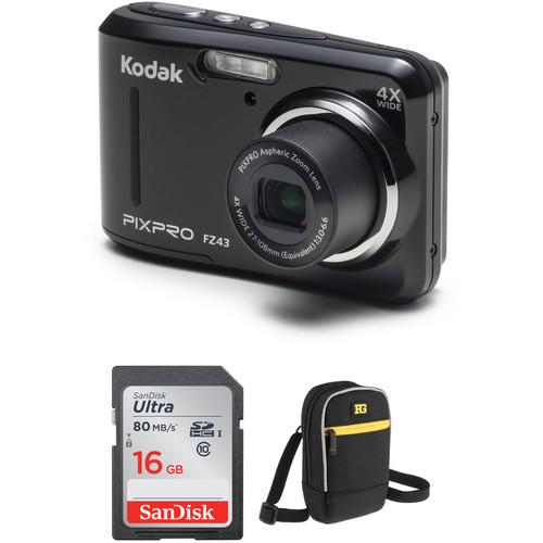 Kodak PIXPRO FZ43 Digital Camera with Accessory Kit