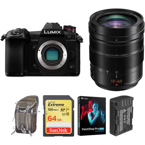 Panasonic Lumix DC-G9 Mirrorless Micro Four Thirds Digital Camera with 12-60mm Lens and Accessories Kit