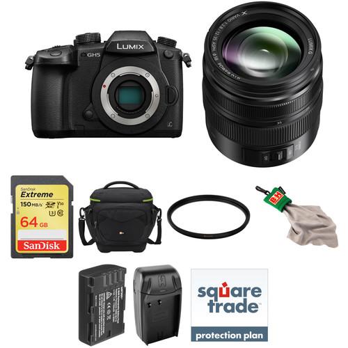 Panasonic Lumix DC-GH5 Mirrorless Micro Four Thirds Digital Camera with 12-35mm Lens Deluxe Kit