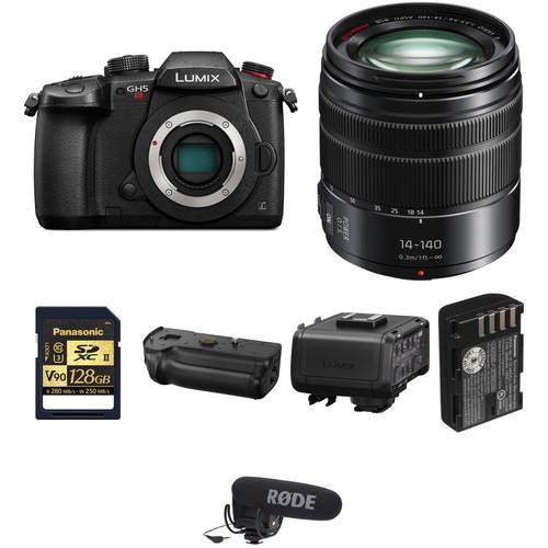 Panasonic Lumix DC-GH5S Mirrorless Micro Four Thirds Digital Camera with 14-140mm Lens Filmmaking Kit