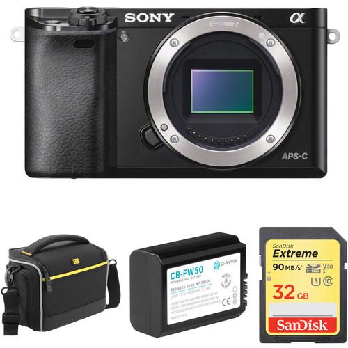 Sony Alpha a6000 Mirrorless Digital Camera Body with Accessory Kit