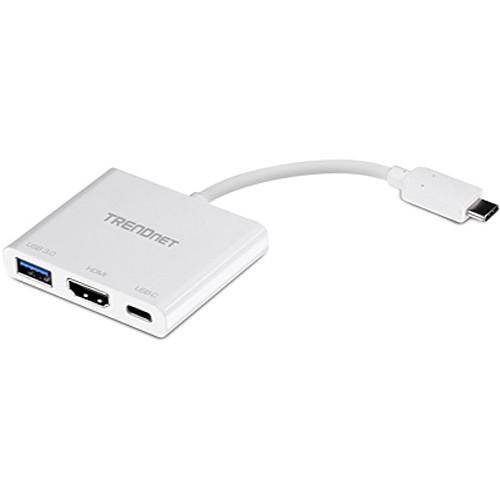 TRENDnet USB Type-C to HDMI Adapter with Power Delivery and USB 3.0 Type-A Port