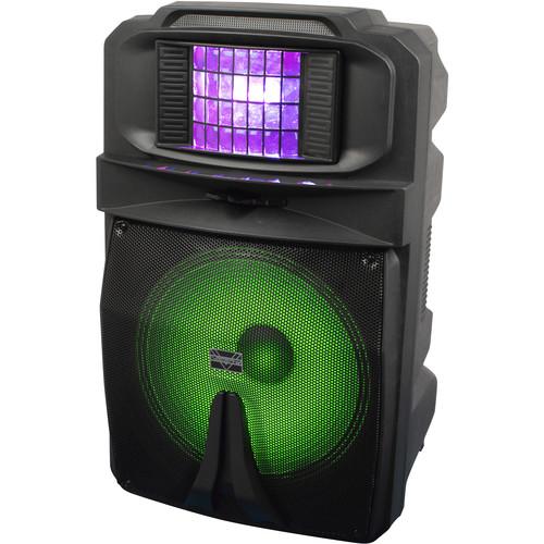 VocoPro Karaoke Thunder-1500 15" 1000W DJ Karaoke Party Speaker with RGB Derby Light