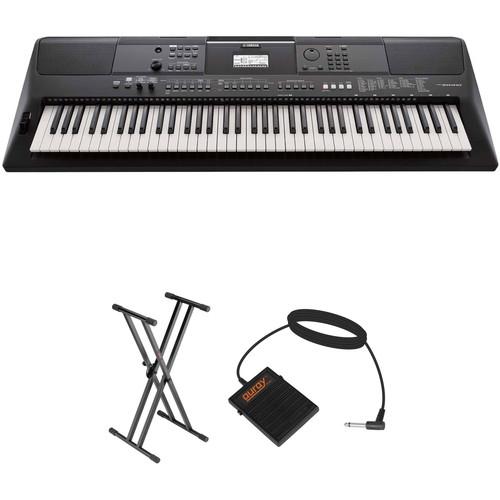 Yamaha PSR-EW410 Essential Keyboard Kit with Stand and Pedal