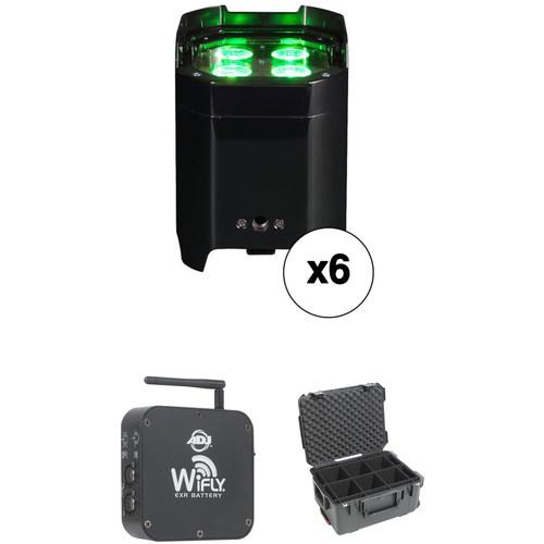 American DJ Element HEX IP RGBAW UV LED Par with Wireless DMX Kit