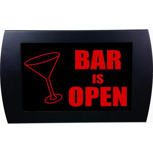American Recorder BAR IS OPEN Indicator Sign with LEDs