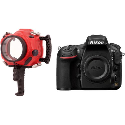 AquaTech Base D810 Underwater Sport Housing and Nikon D810 DSLR Camera Body Kit