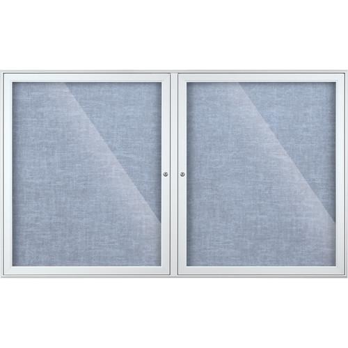 Best Rite Indoor Enclosed Two-Door Bulletin Board Cabinet
