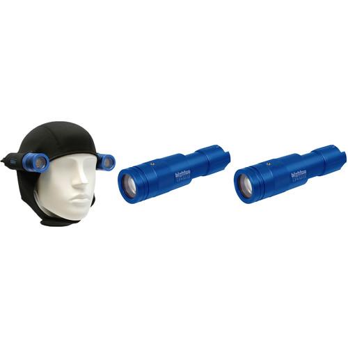 Bigblue Combo Pack: Double Dive Light Hood with Two Adjustable-Beam Dive Lights