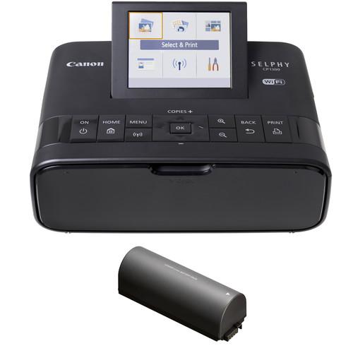 Canon SELPHY CP1300 Compact Photo Printer Battery Bundle