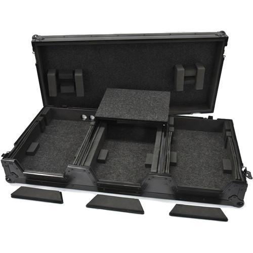 DeeJay LED DJ Fly Drive Case for Two Pioneer CDJ2000 Multi Players DJM-900 Mixers with Laptop Shelf & Wheels