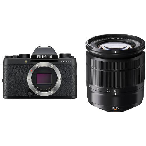 FUJIFILM X-T100 Mirrorless Digital Camera with 16-50mm Lens Kit