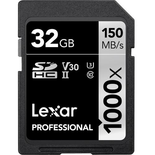 Lexar 32GB Professional 1000x UHS-II SDHC Memory Card